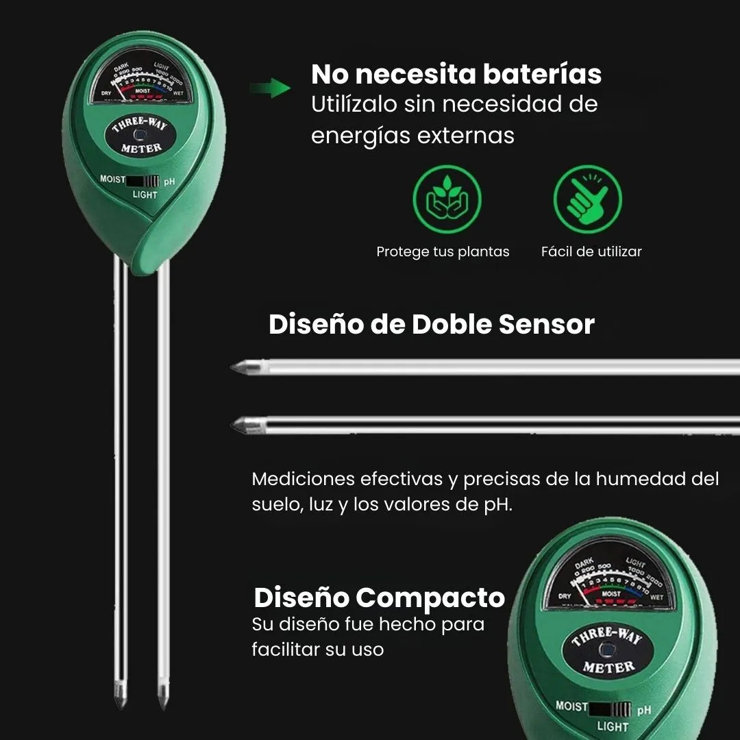 PlantGuard™ - Medidor de Plantas 3 en 1