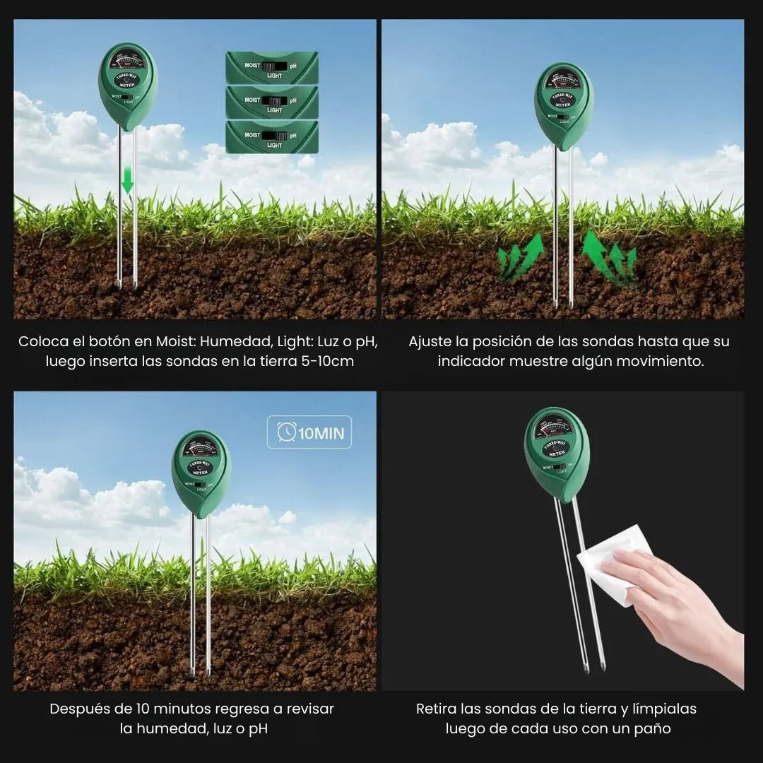PlantGuard™ - Medidor de Plantas 3 en 1
